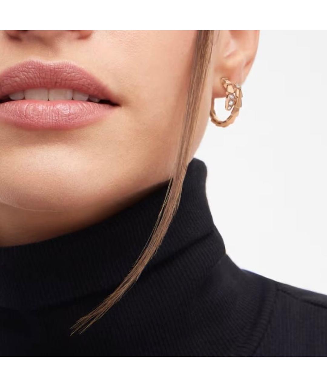 BVLGARI Золотые серьги из розового золота, фото 4