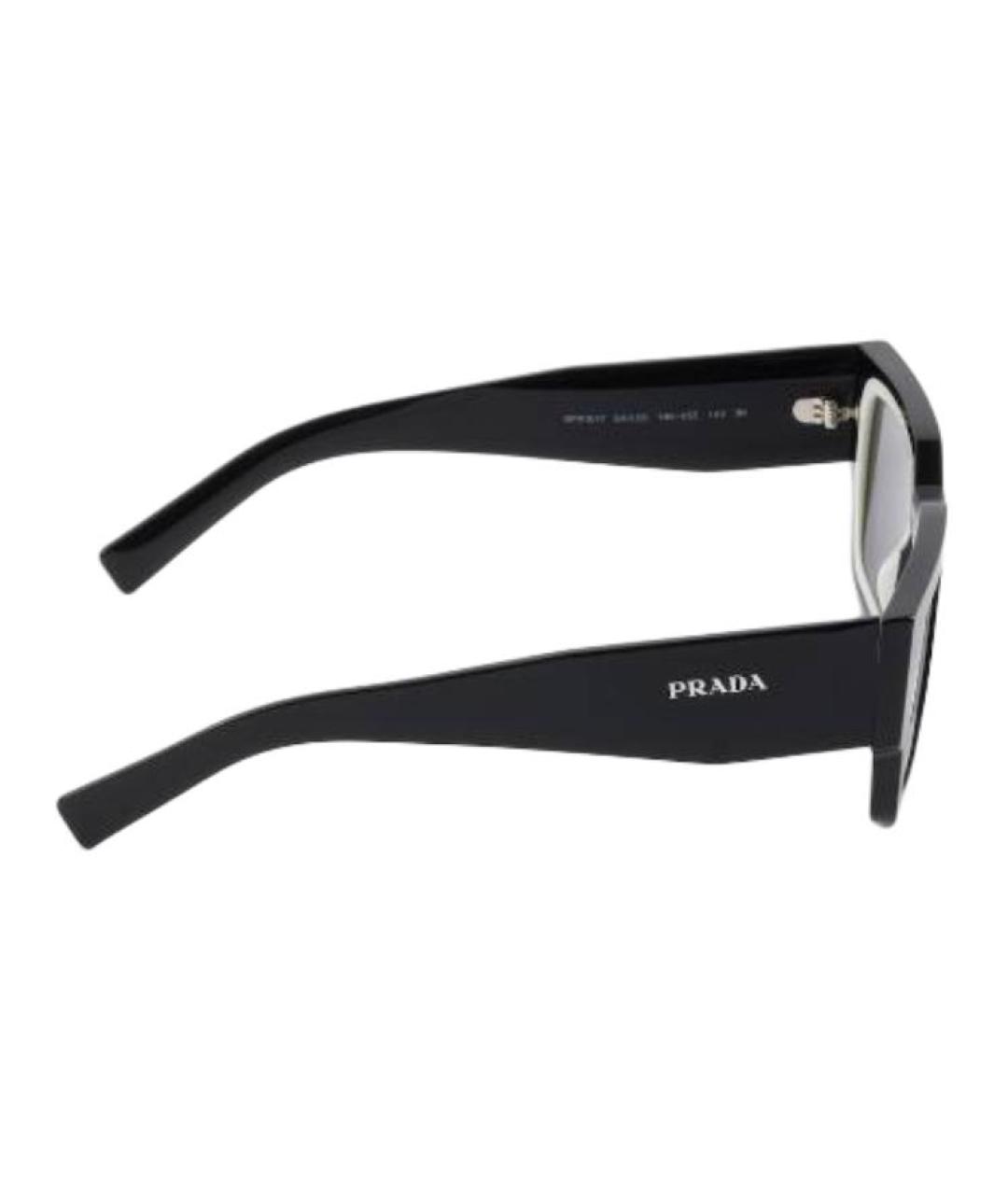 PRADA Черные пластиковые солнцезащитные очки, фото 2
