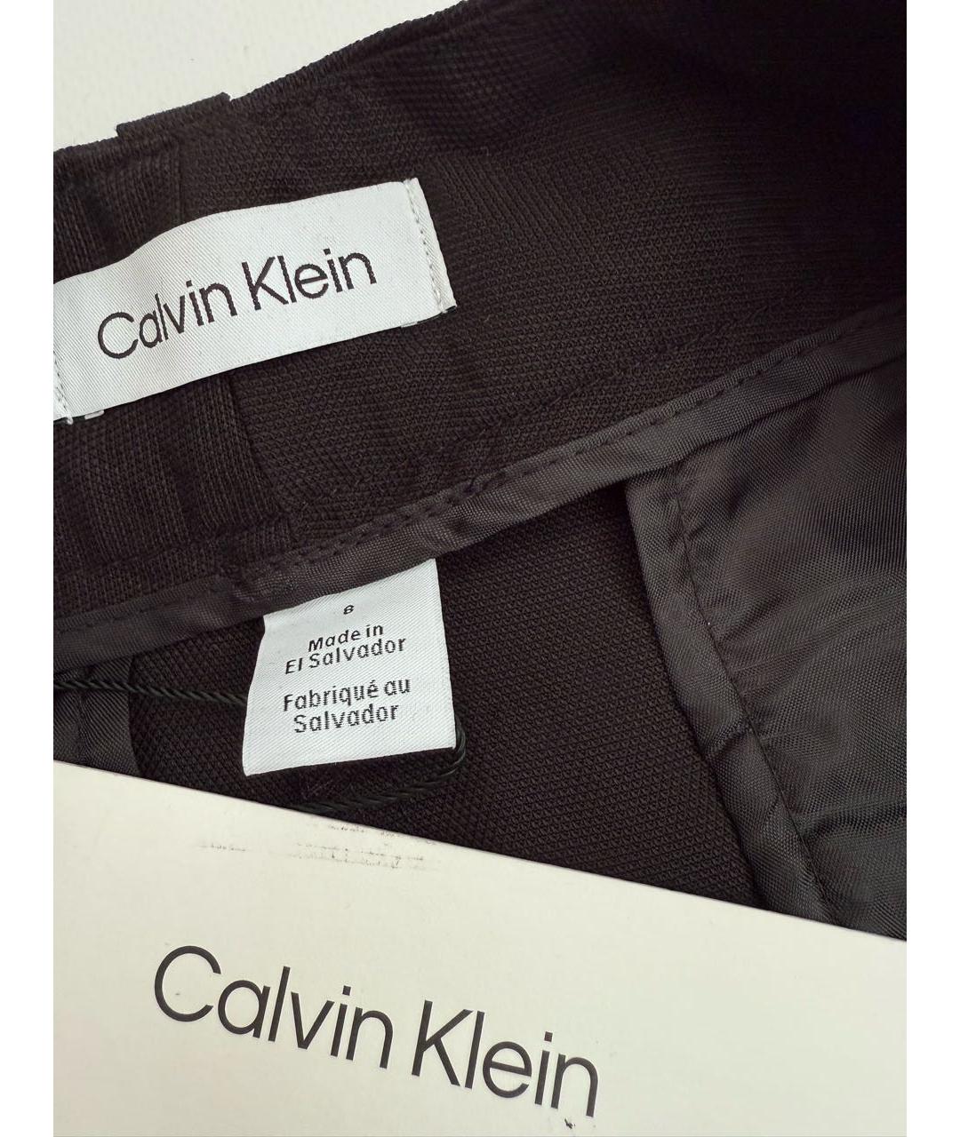 CALVIN KLEIN Черные прямые брюки, фото 3