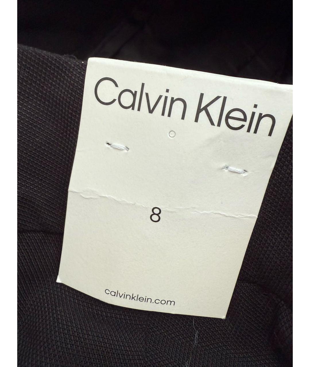 CALVIN KLEIN Черные прямые брюки, фото 4
