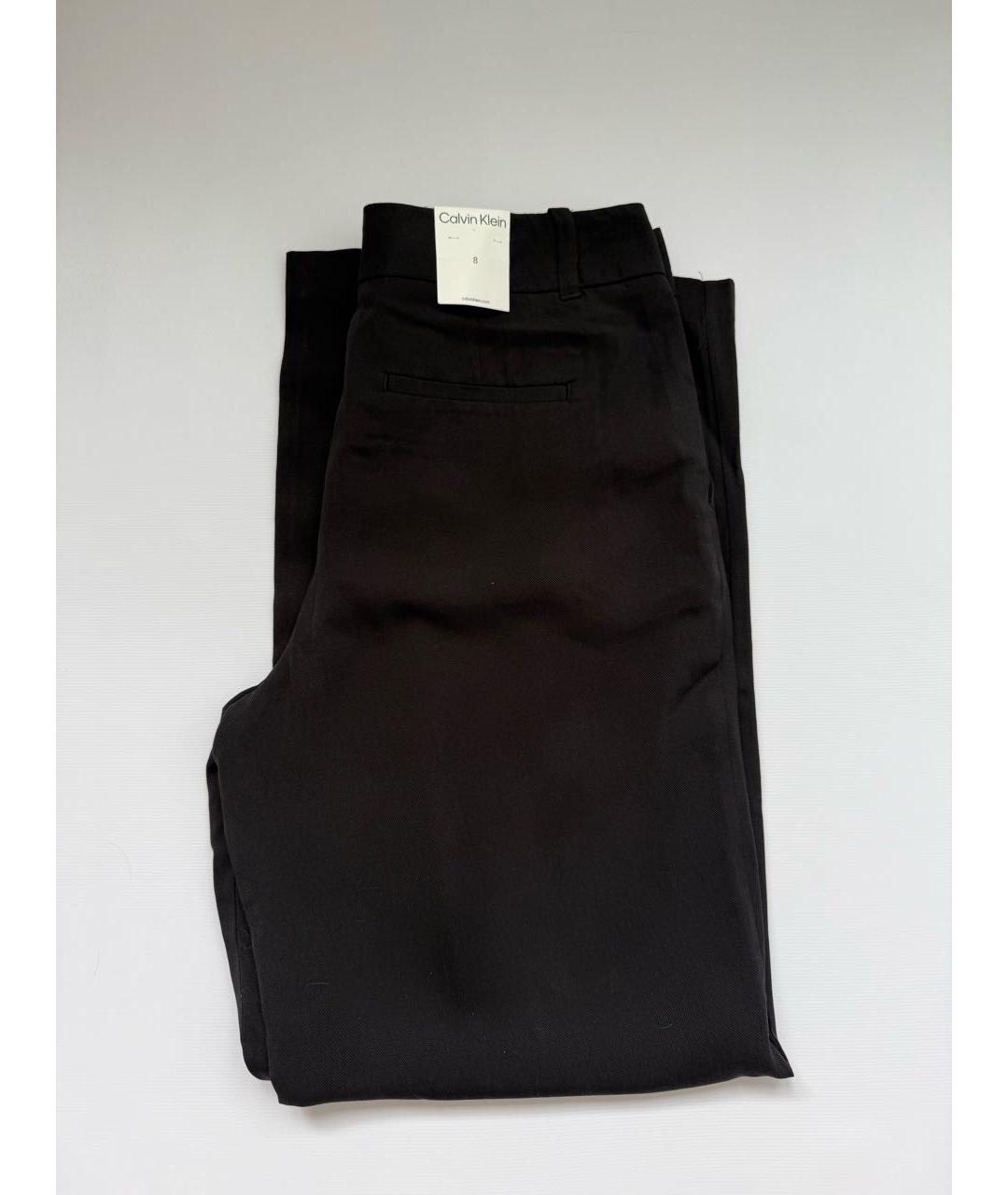 CALVIN KLEIN Черные прямые брюки, фото 2
