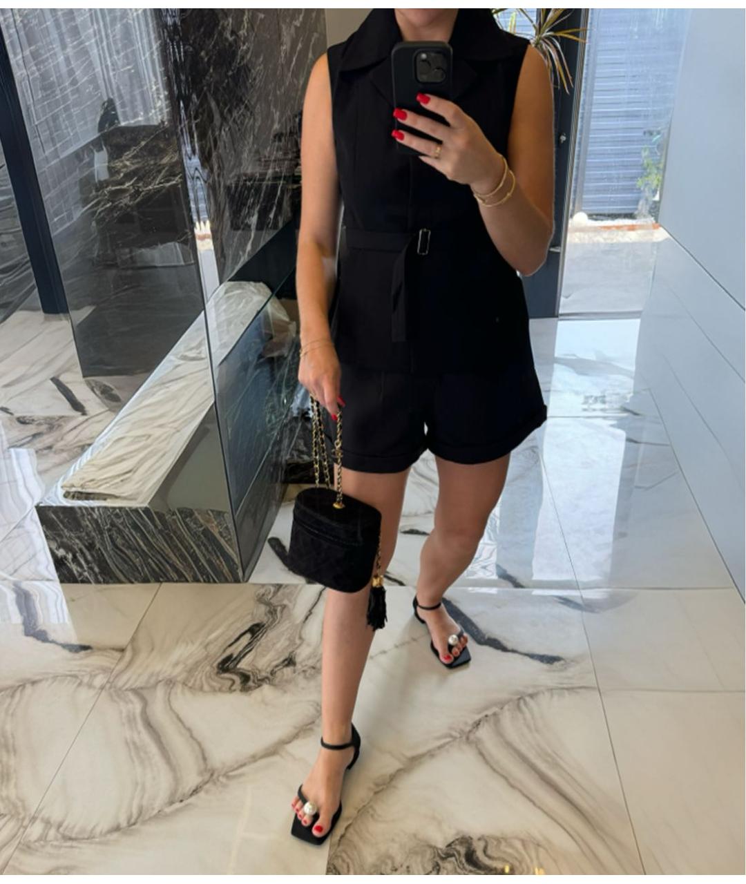 CHANEL Черная замшевая сумка через плечо, фото 4