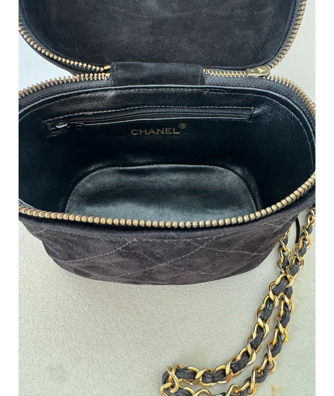 CHANEL Черная замшевая сумка через плечо, фото 7