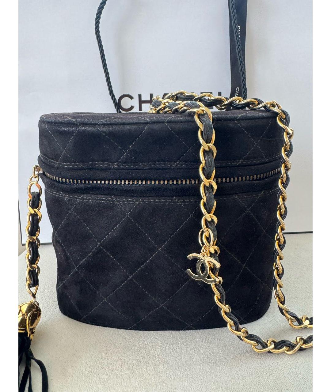 CHANEL Черная замшевая сумка через плечо, фото 5