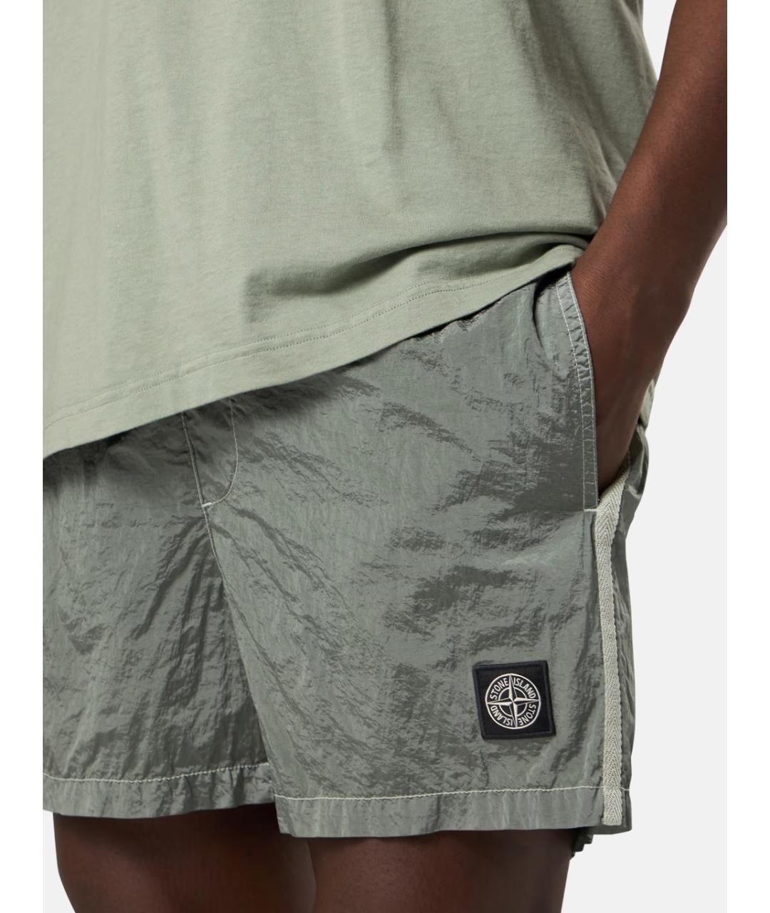 STONE ISLAND Хаки шорты, фото 2