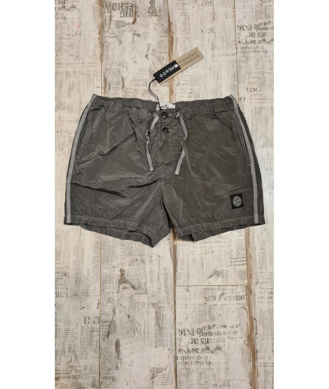 STONE ISLAND Хаки шорты, фото 5