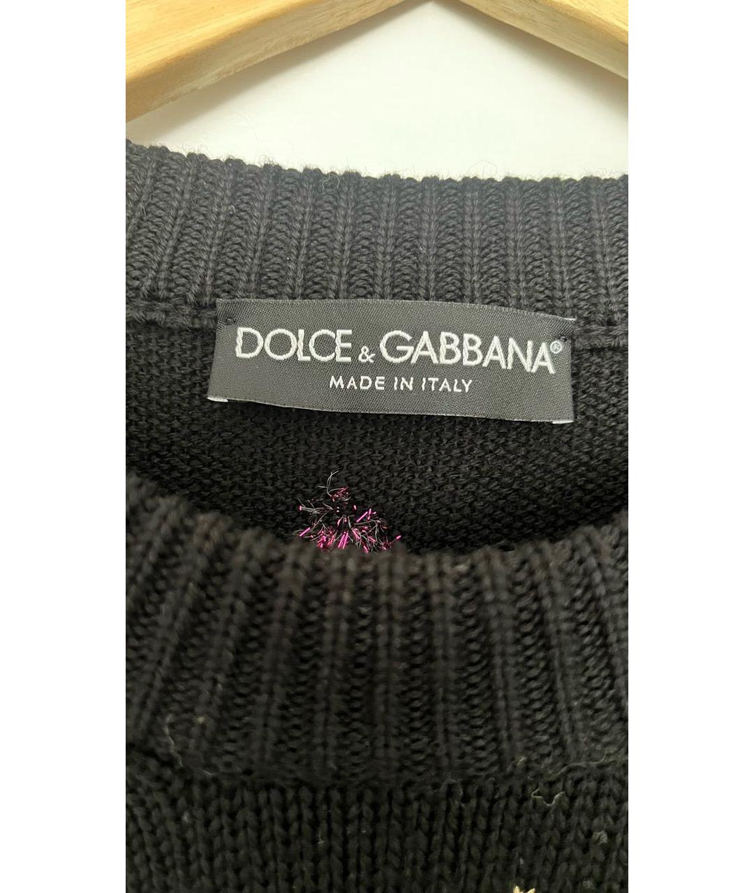 DOLCE&GABBANA Черный кашемировый джемпер / свитер, фото 3