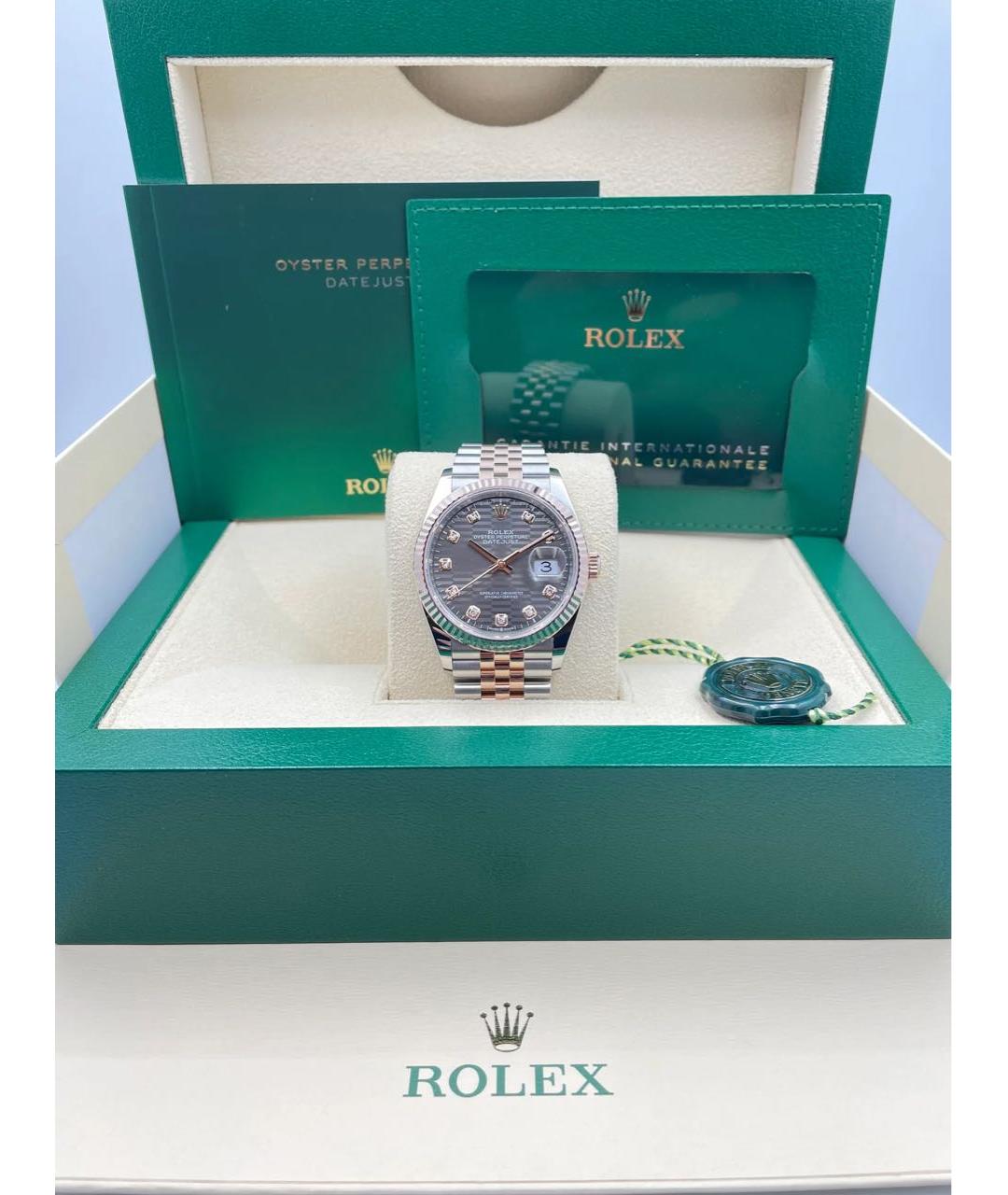 ROLEX Бежевые часы из розового золота, фото 7