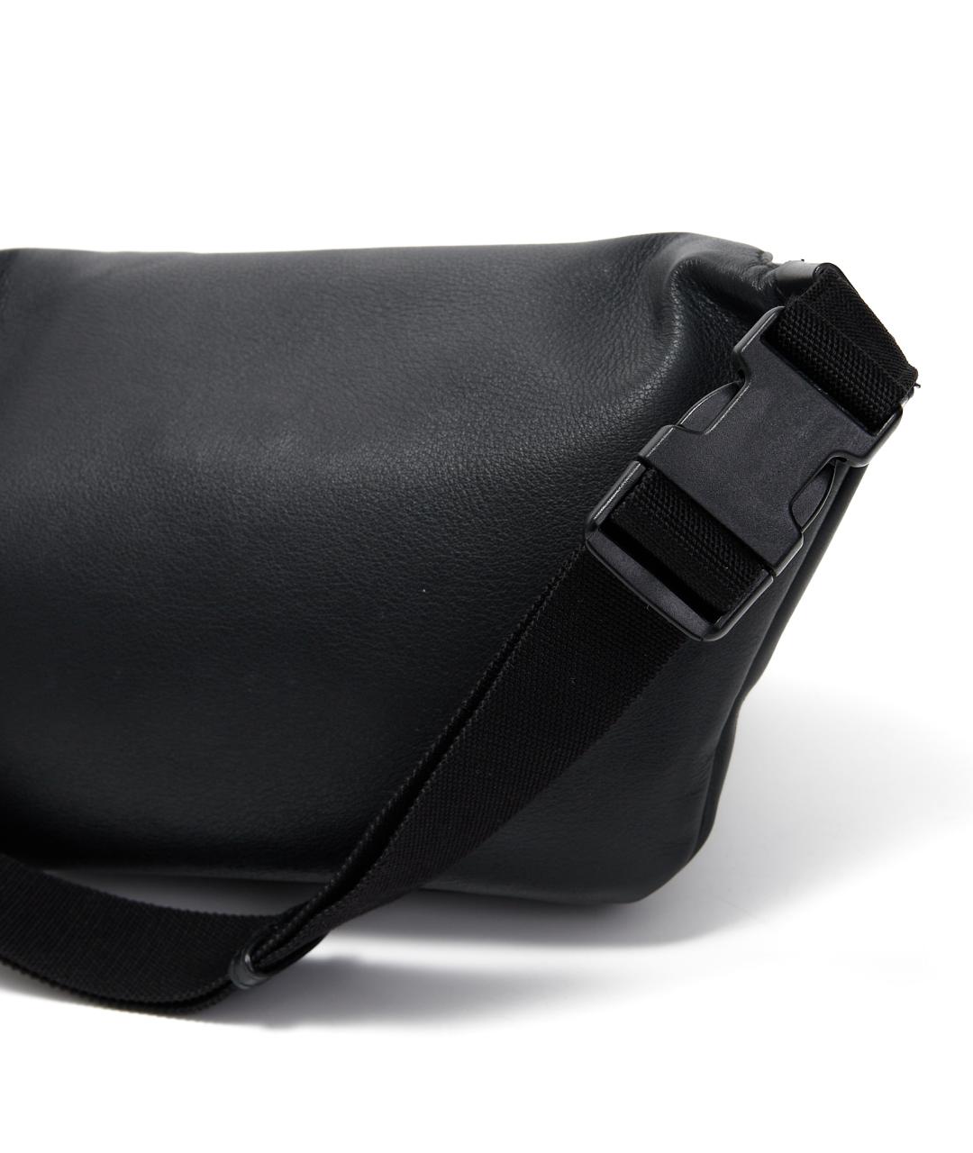 BALENCIAGA Черная кожаная поясная сумка, фото 5