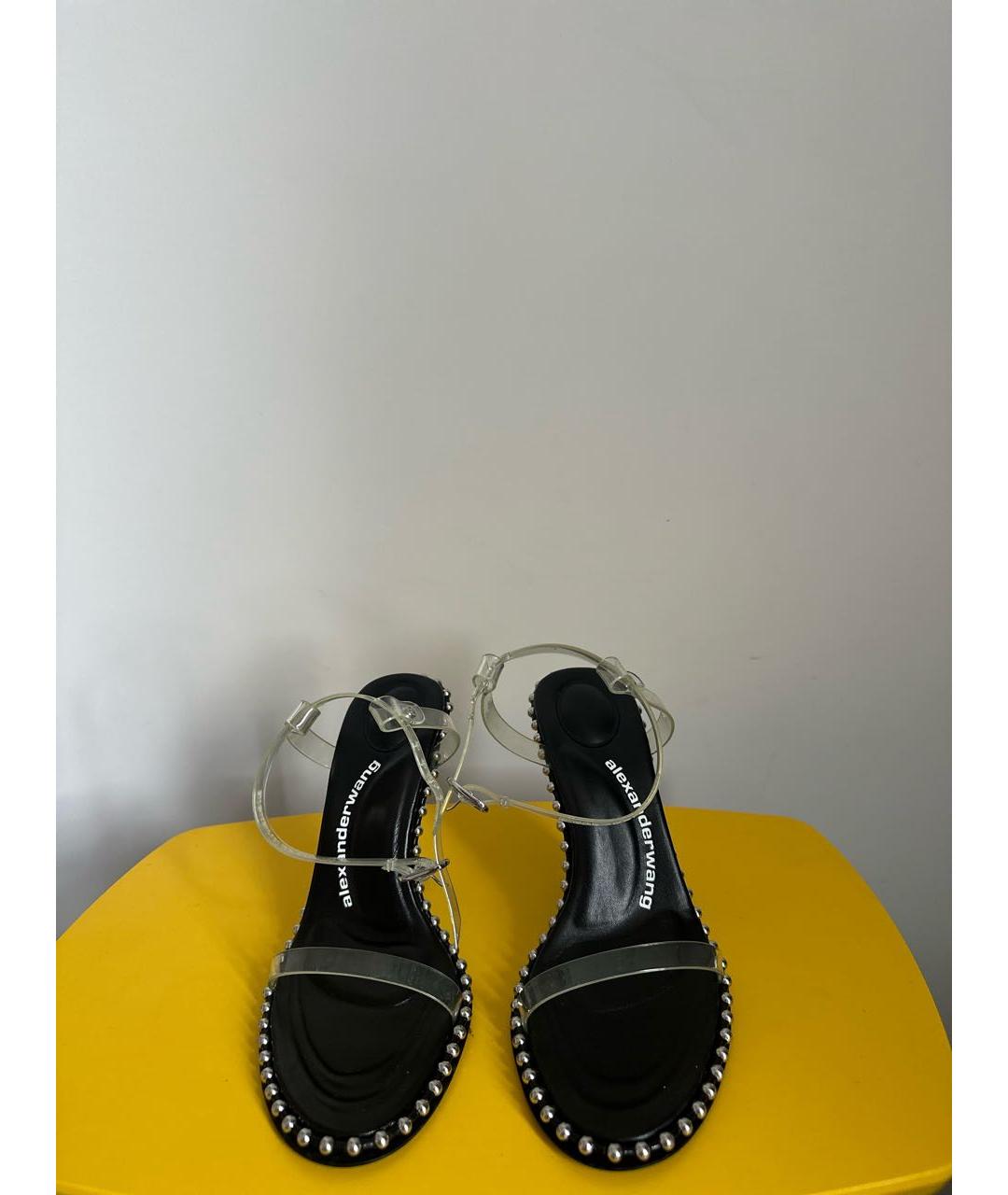 ALEXANDER WANG Черные кожаные босоножки, фото 2