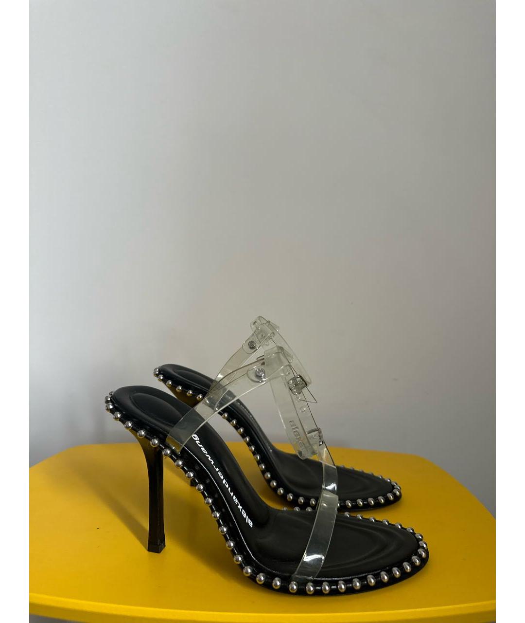 ALEXANDER WANG Черные кожаные босоножки, фото 5
