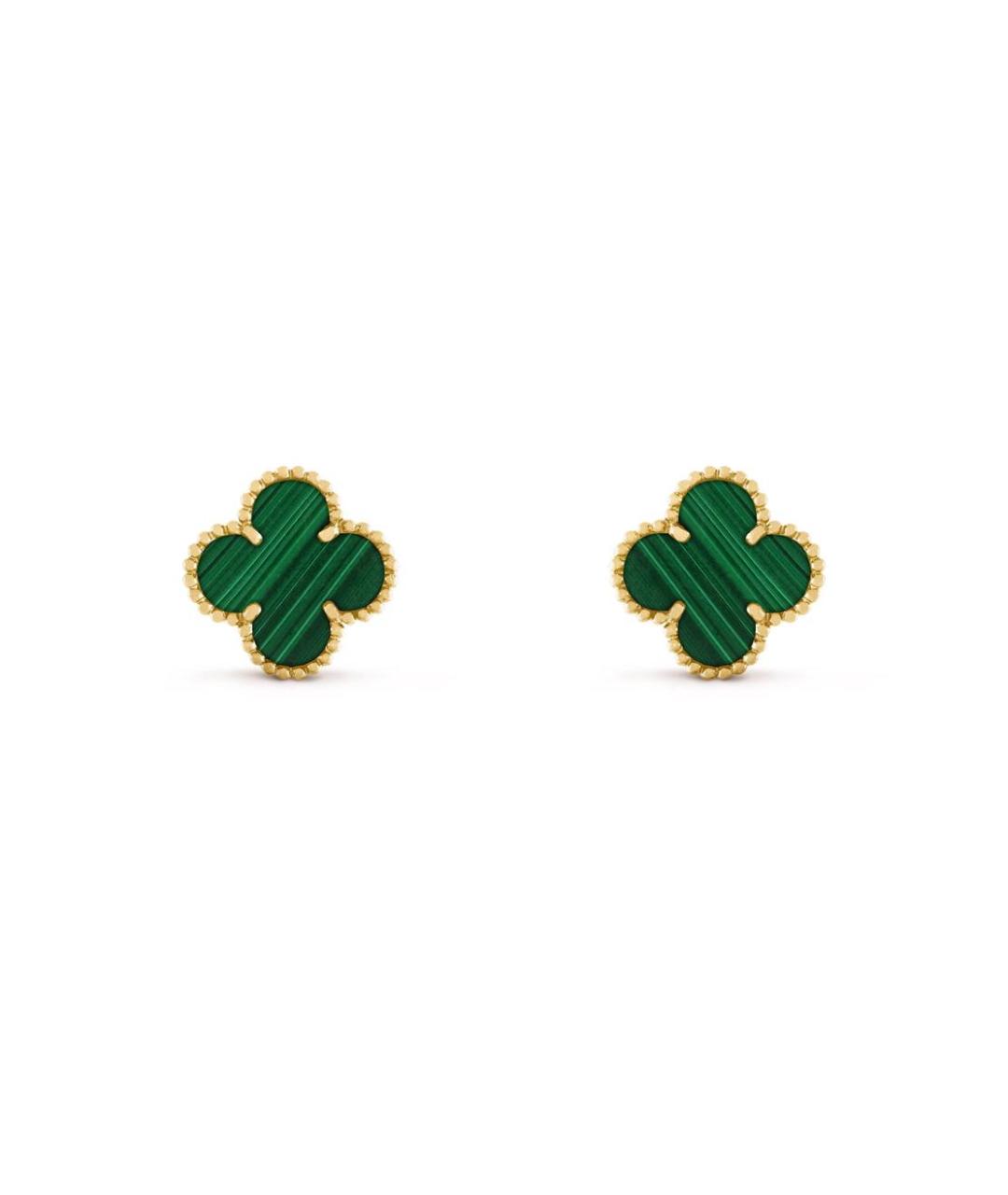 VAN CLEEF & ARPELS Зеленые серьги из желтого золота, фото 3
