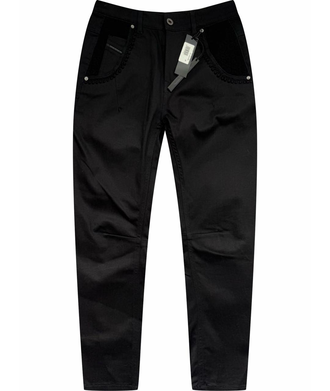 DIESEL BLACK GOLD Черные хлопковые джинсы слим, фото 1