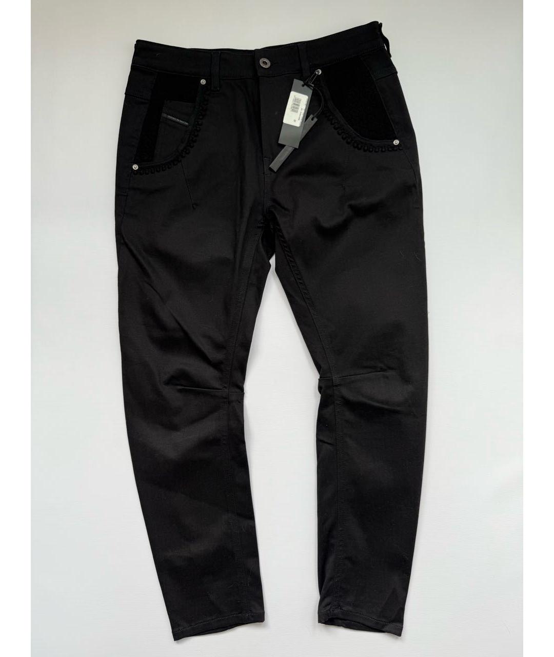 DIESEL BLACK GOLD Черные хлопковые джинсы слим, фото 6