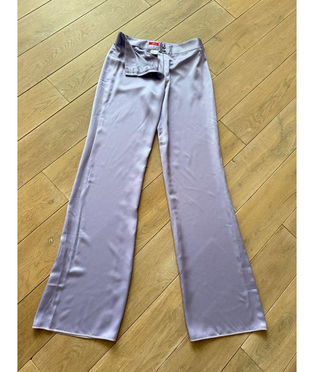 BRIONI Фиолетовые шелковые брюки узкие, фото 5