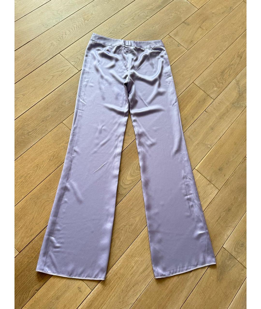 BRIONI Фиолетовые шелковые брюки узкие, фото 2