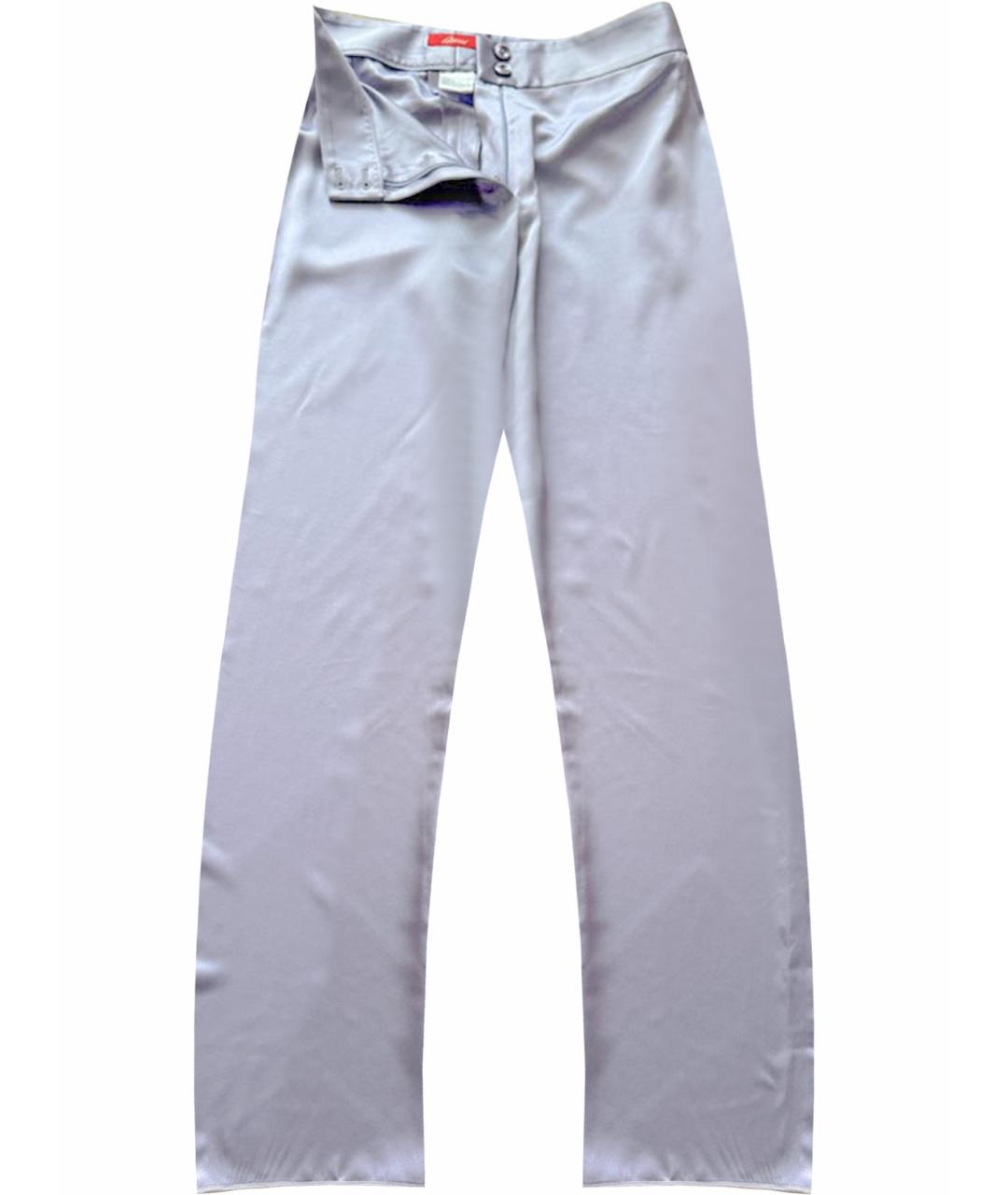 BRIONI Фиолетовые шелковые брюки узкие, фото 1