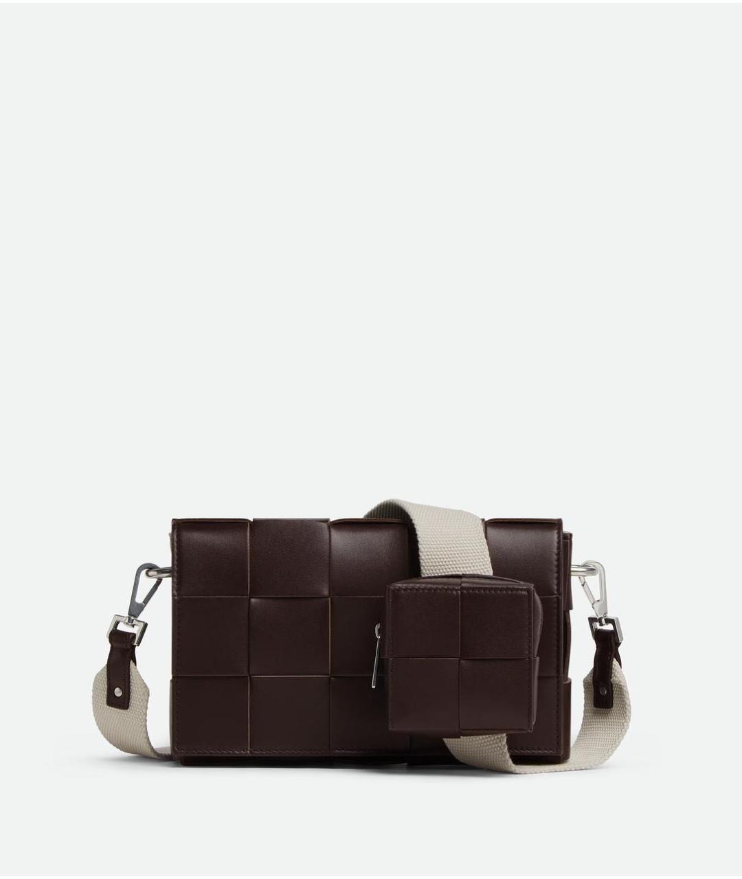BOTTEGA VENETA Коричневая кожаная сумка на плечо, фото 8