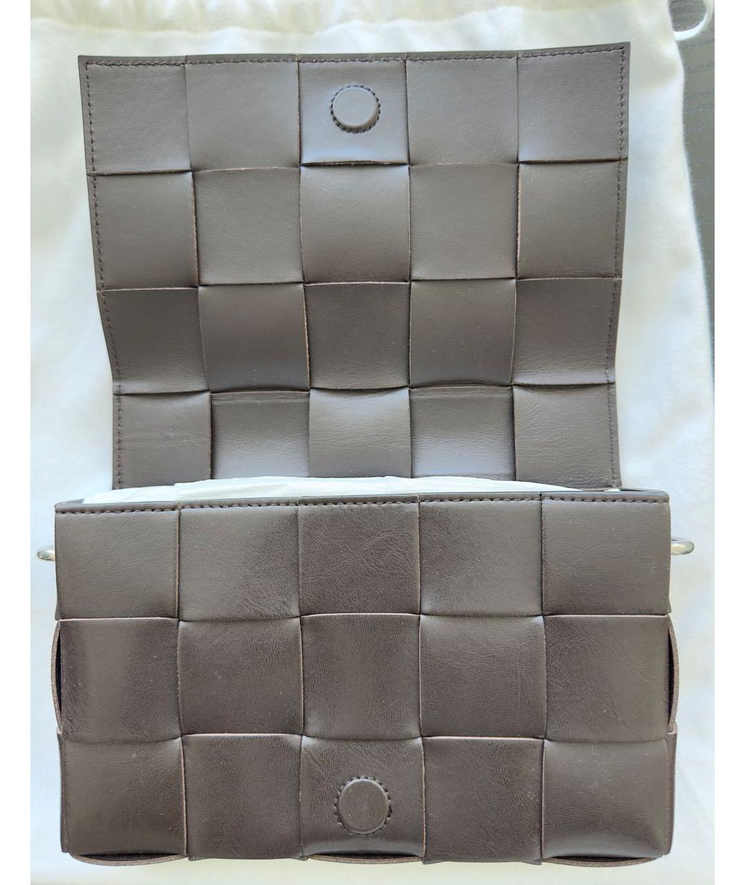 BOTTEGA VENETA Коричневая кожаная сумка на плечо, фото 5