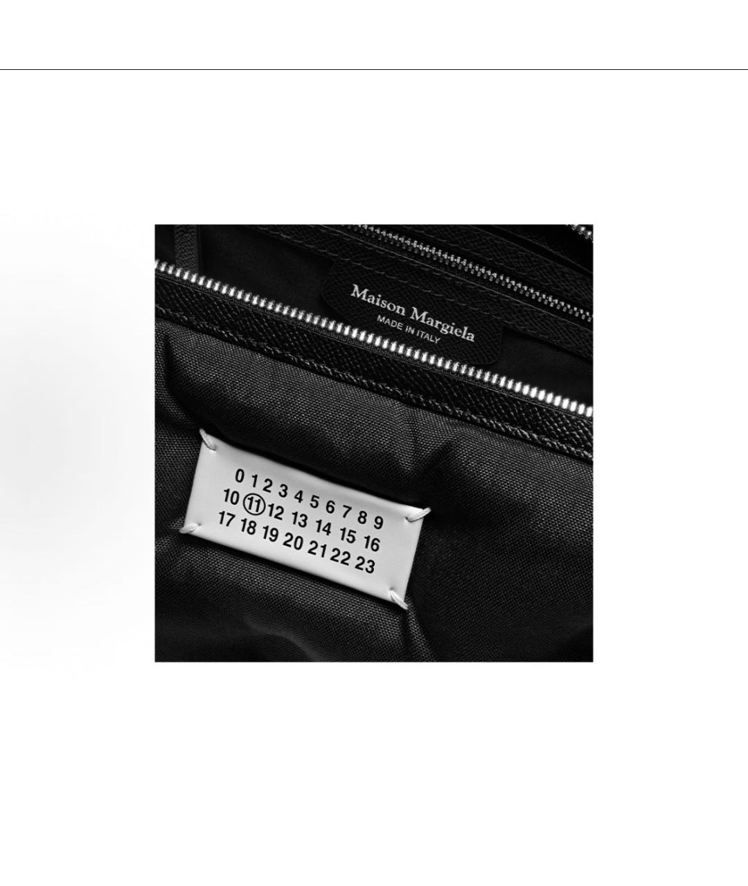 MAISON MARGIELA Черная тканевая сумка через плечо, фото 4