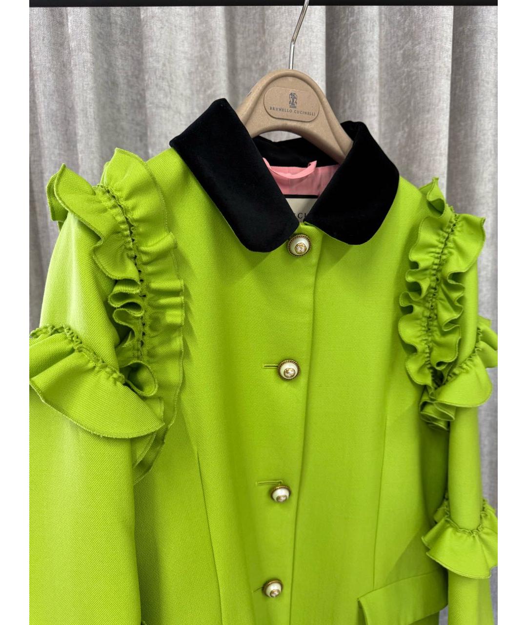 GUCCI Зеленые пальто, фото 3