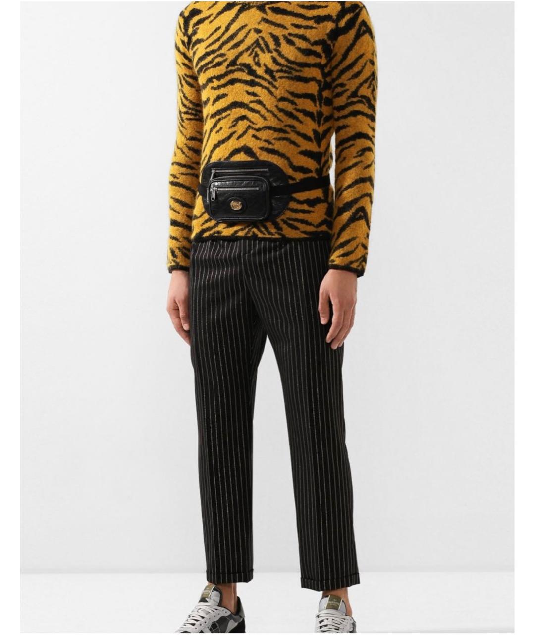 GUCCI Черная кожаная поясная сумка, фото 5