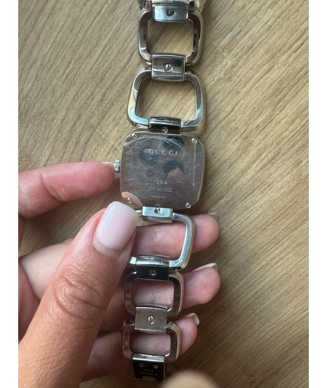GUCCI Серебряные стальные часы, фото 3