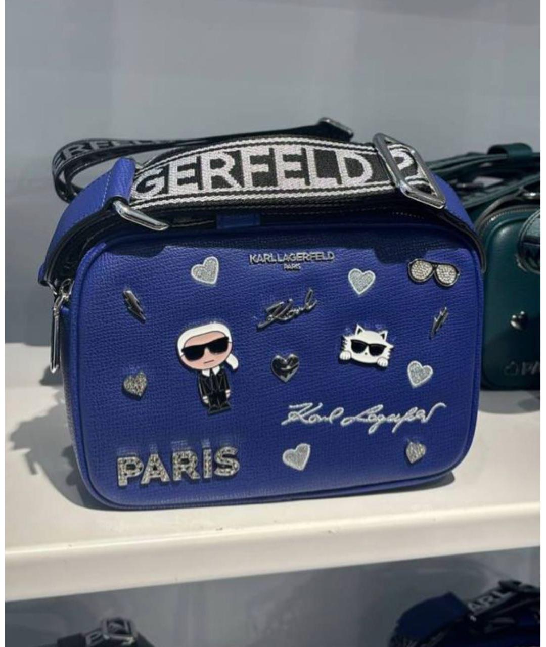 KARL LAGERFELD Синяя сумка через плечо, фото 7