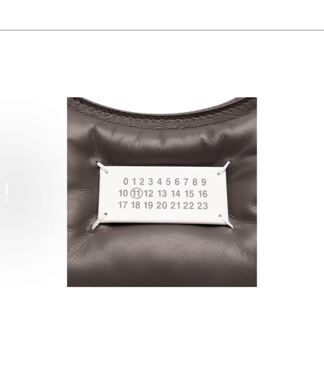 MAISON MARGIELA Коричневая кожаная сумка через плечо, фото 2