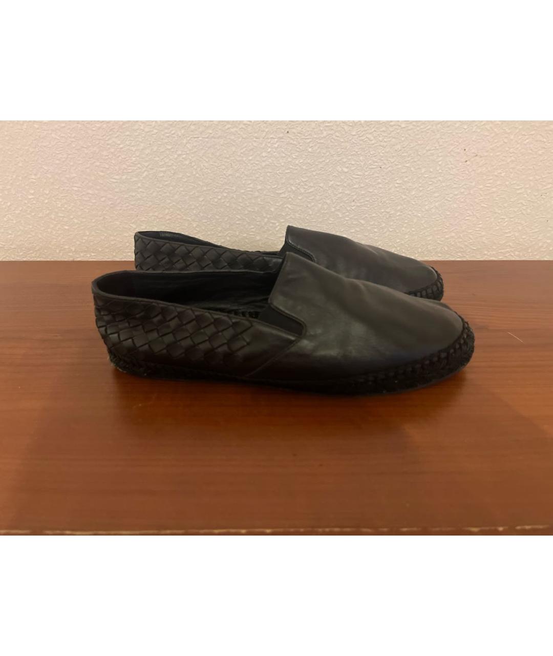 BOTTEGA VENETA Черные кожаные лоферы, фото 5