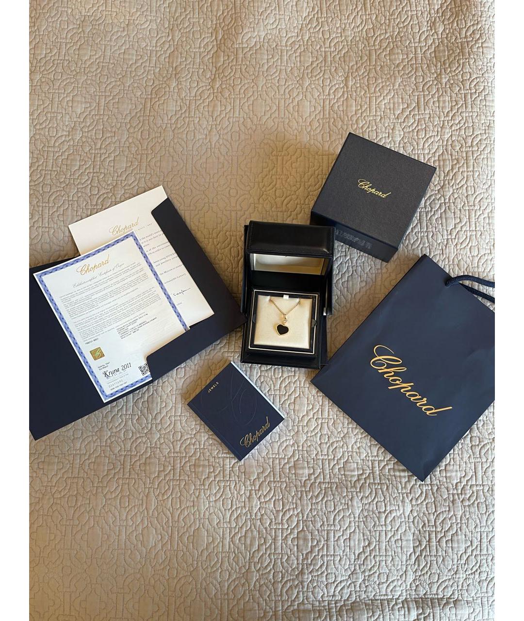 CHOPARD Черная подвеска из розового золота, фото 4