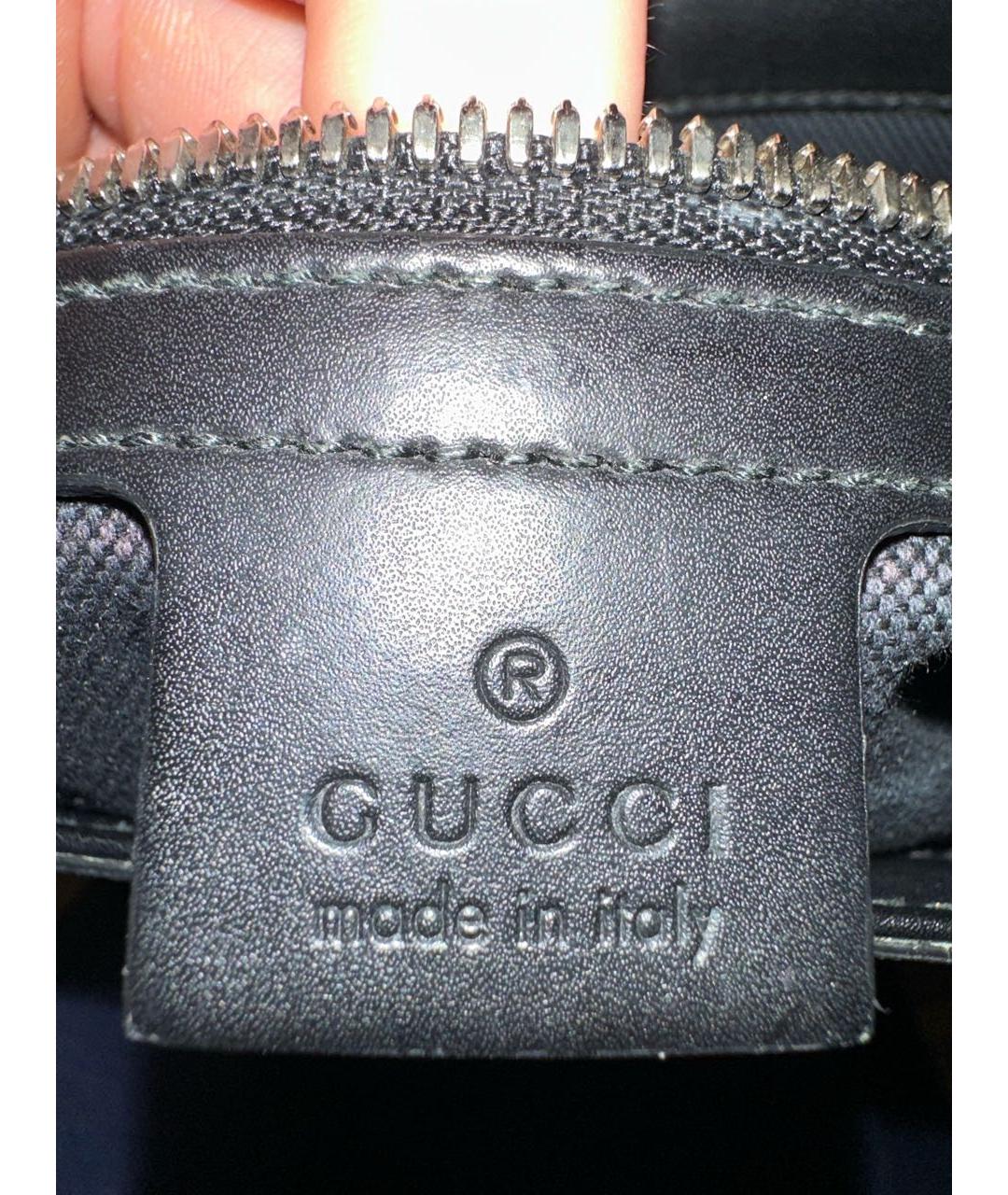 GUCCI Черная кожаная сумка на плечо, фото 5