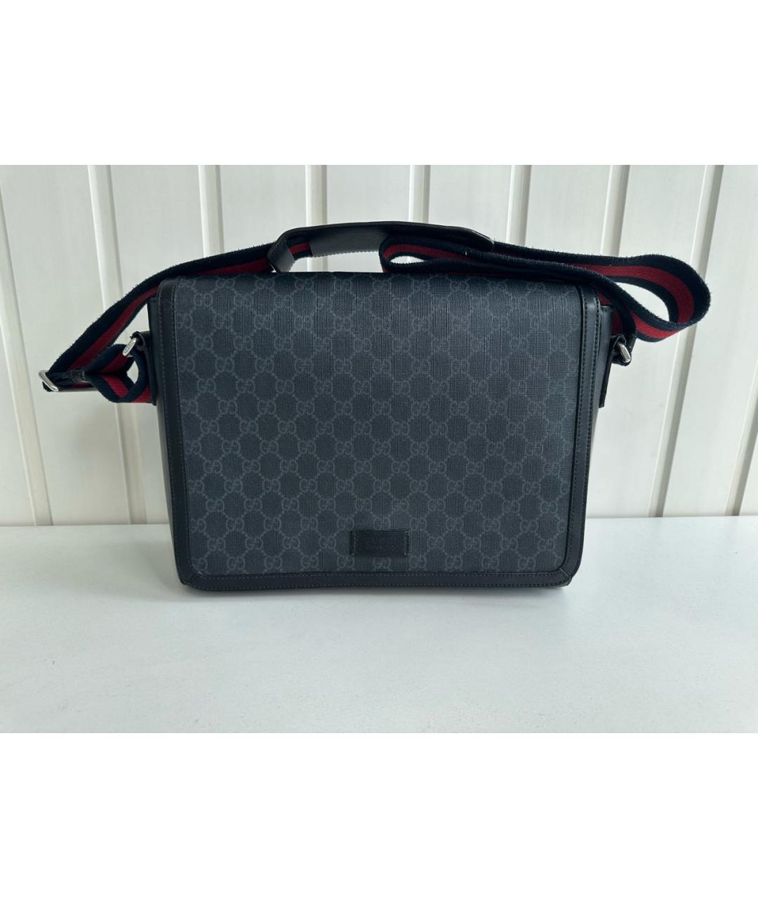 GUCCI Черная кожаная сумка на плечо, фото 8