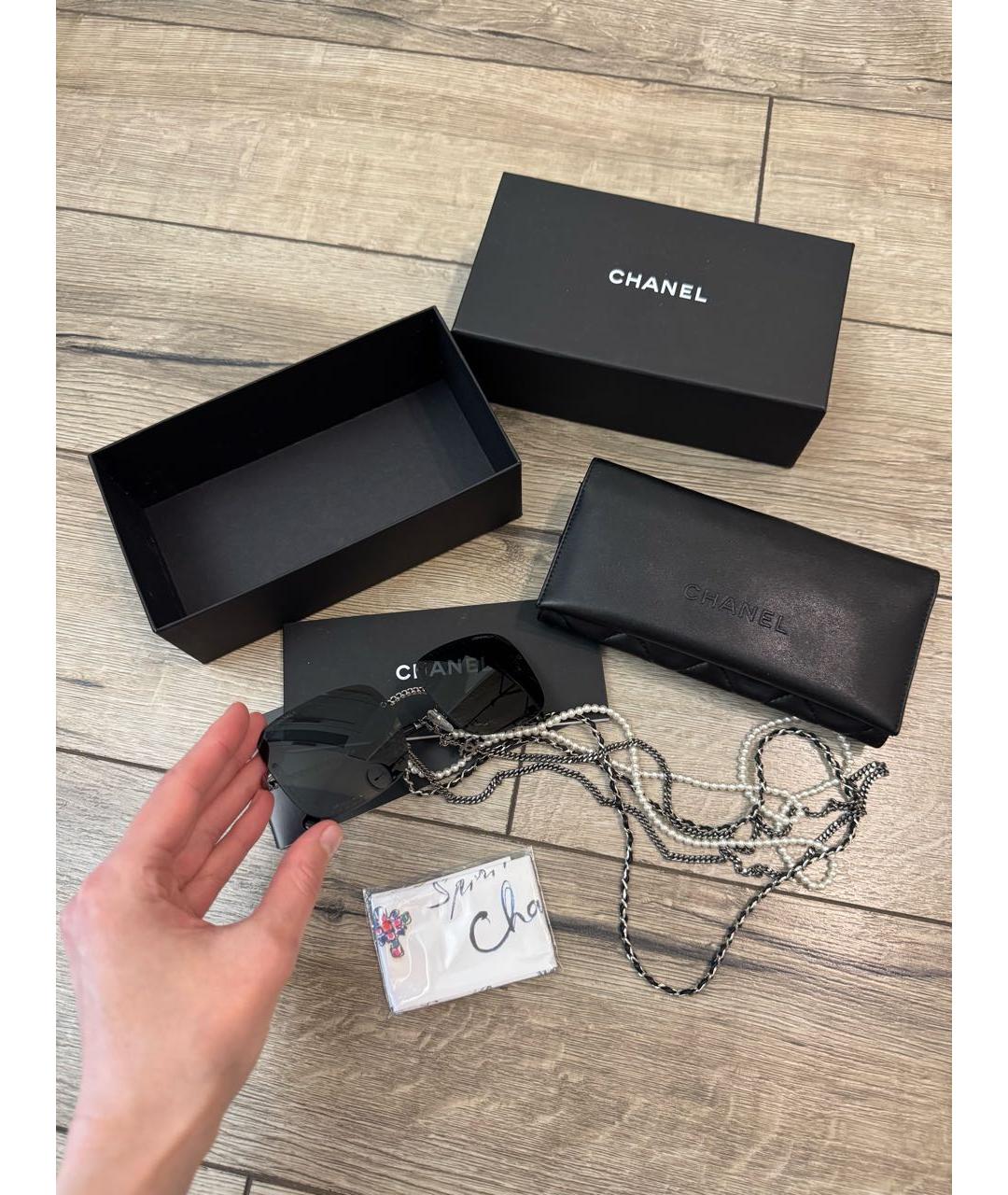 CHANEL Черные солнцезащитные очки, фото 2