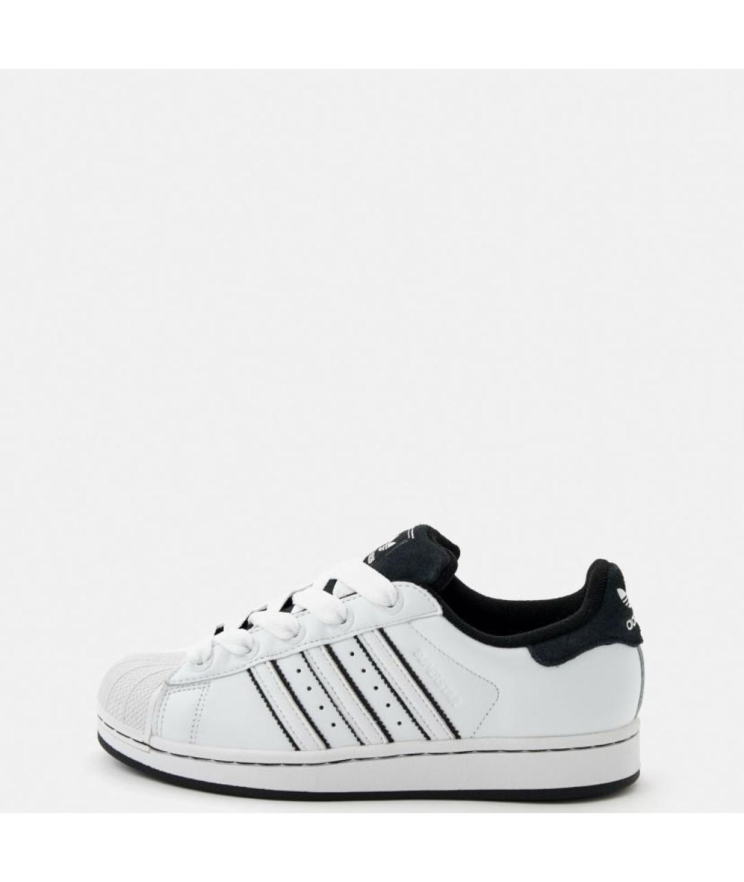 ADIDAS Белые кожаные низкие кроссовки / кеды, фото 2
