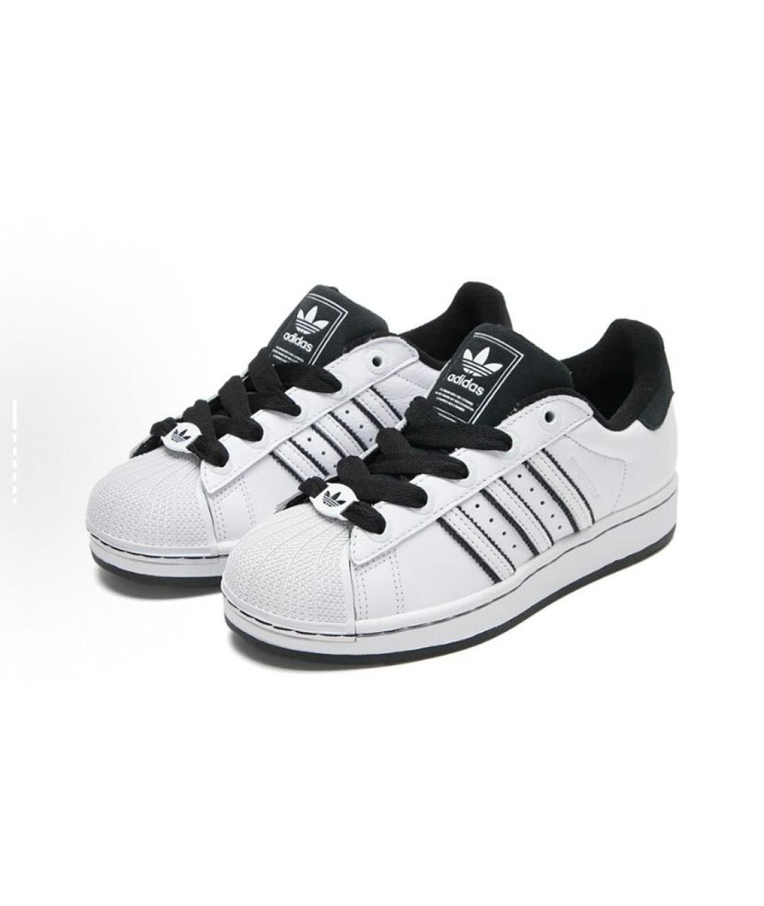 ADIDAS Белые кожаные низкие кроссовки / кеды, фото 4