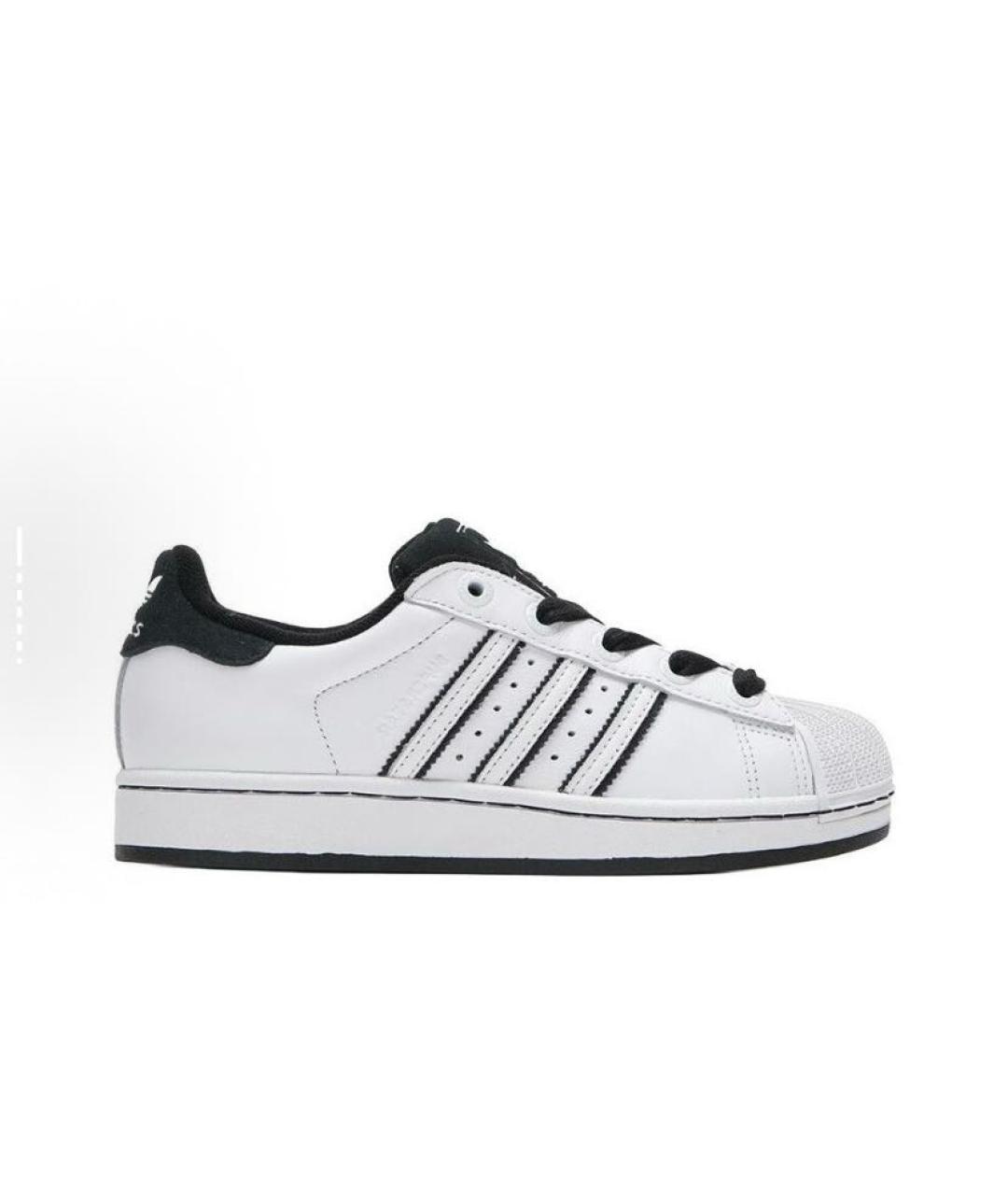 ADIDAS Белые кожаные низкие кроссовки / кеды, фото 6