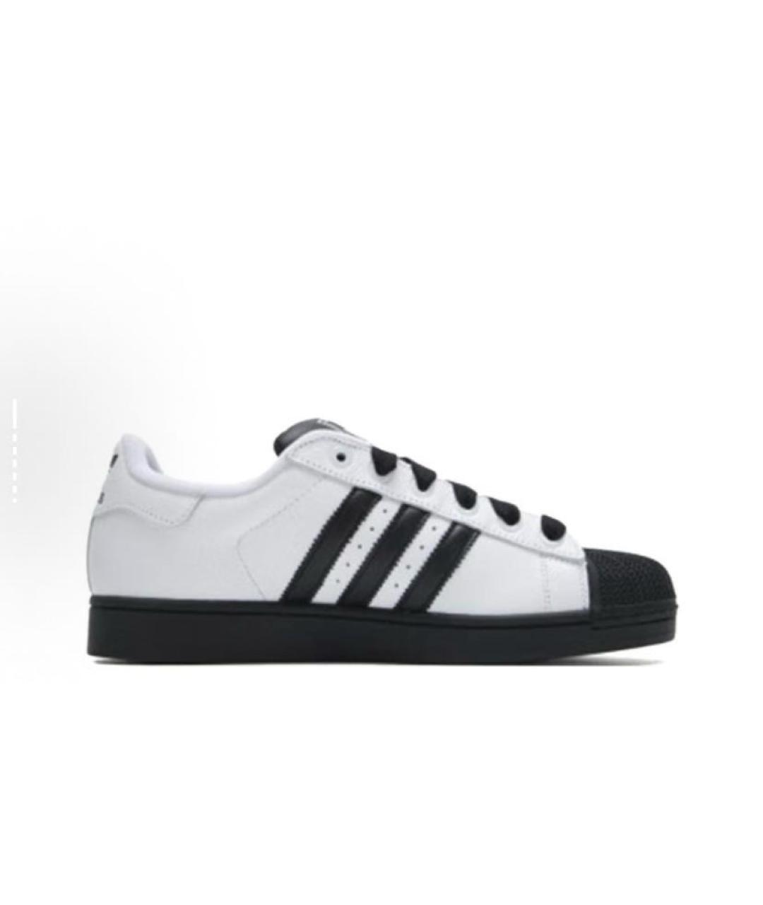 ADIDAS Белые кожаные низкие кроссовки / кеды, фото 6