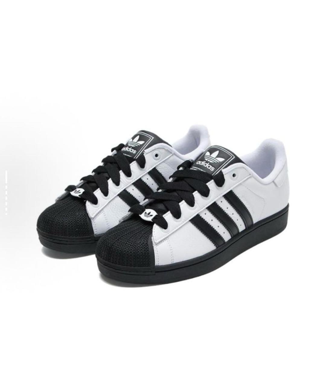 ADIDAS Белые кожаные низкие кроссовки / кеды, фото 4