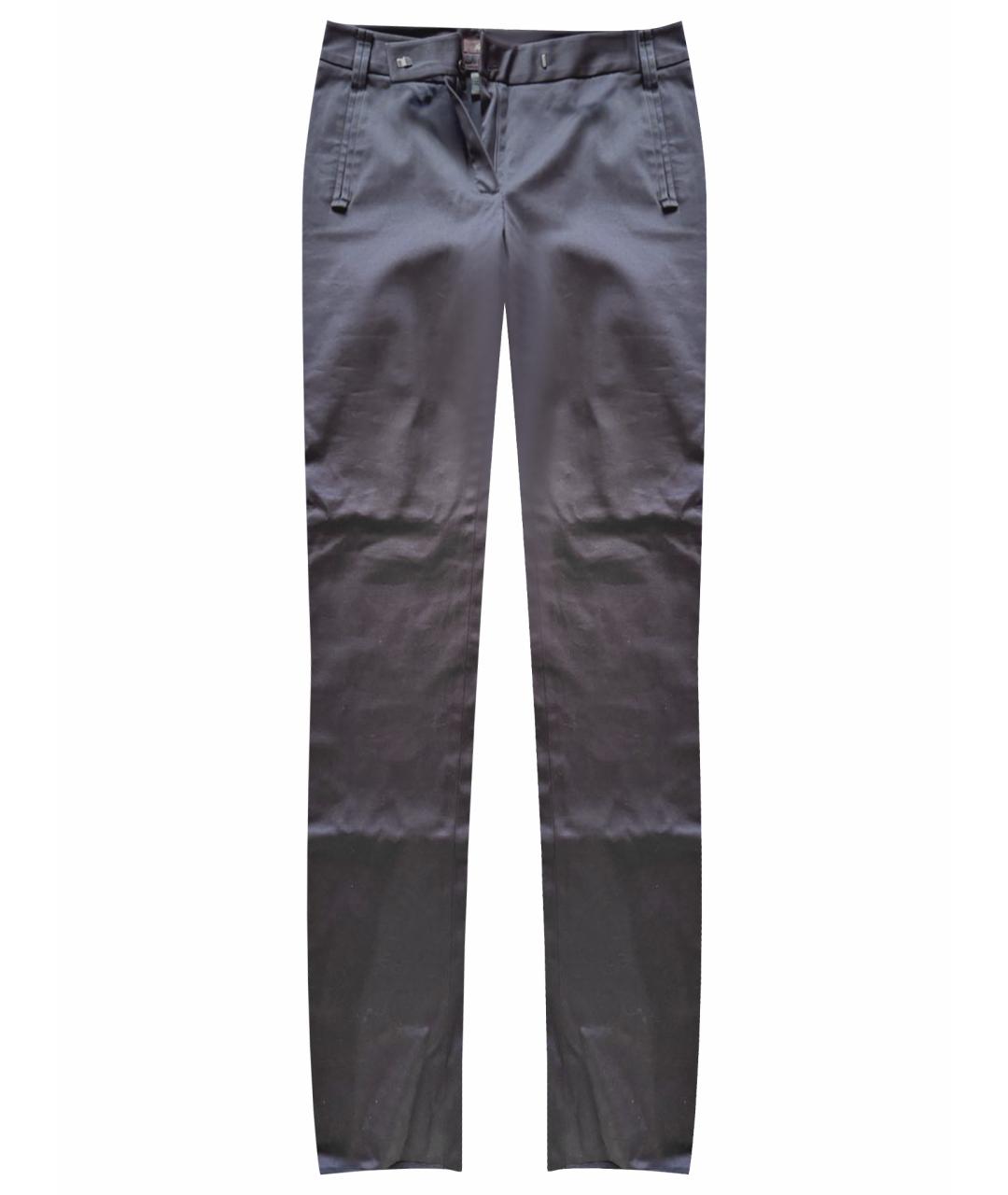 BRIONI Коричневые хлопковые брюки узкие, фото 1