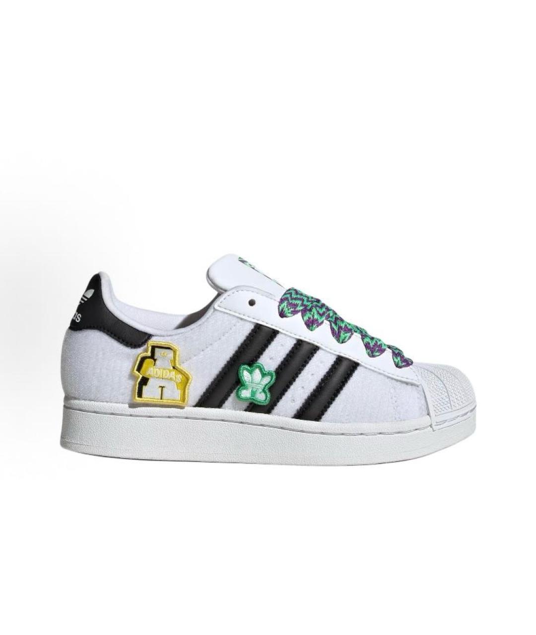 ADIDAS Белые кожаные низкие кроссовки / кеды, фото 9