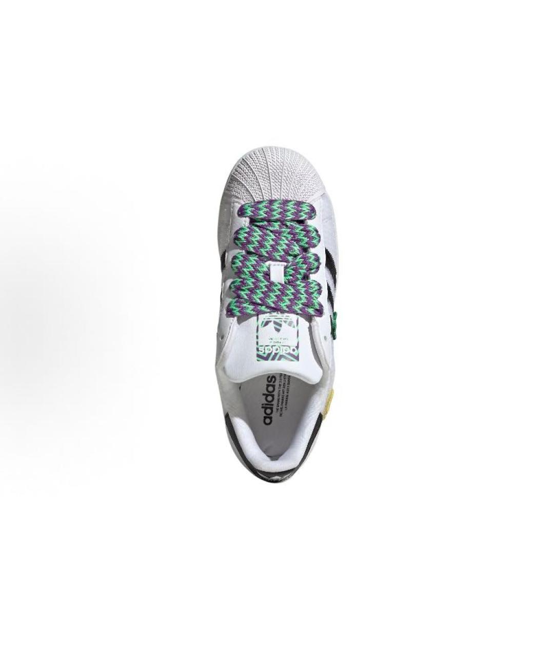 ADIDAS Белые кожаные низкие кроссовки / кеды, фото 6