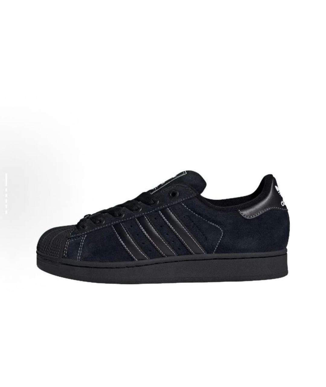 ADIDAS Черные замшевые низкие кроссовки / кеды, фото 3