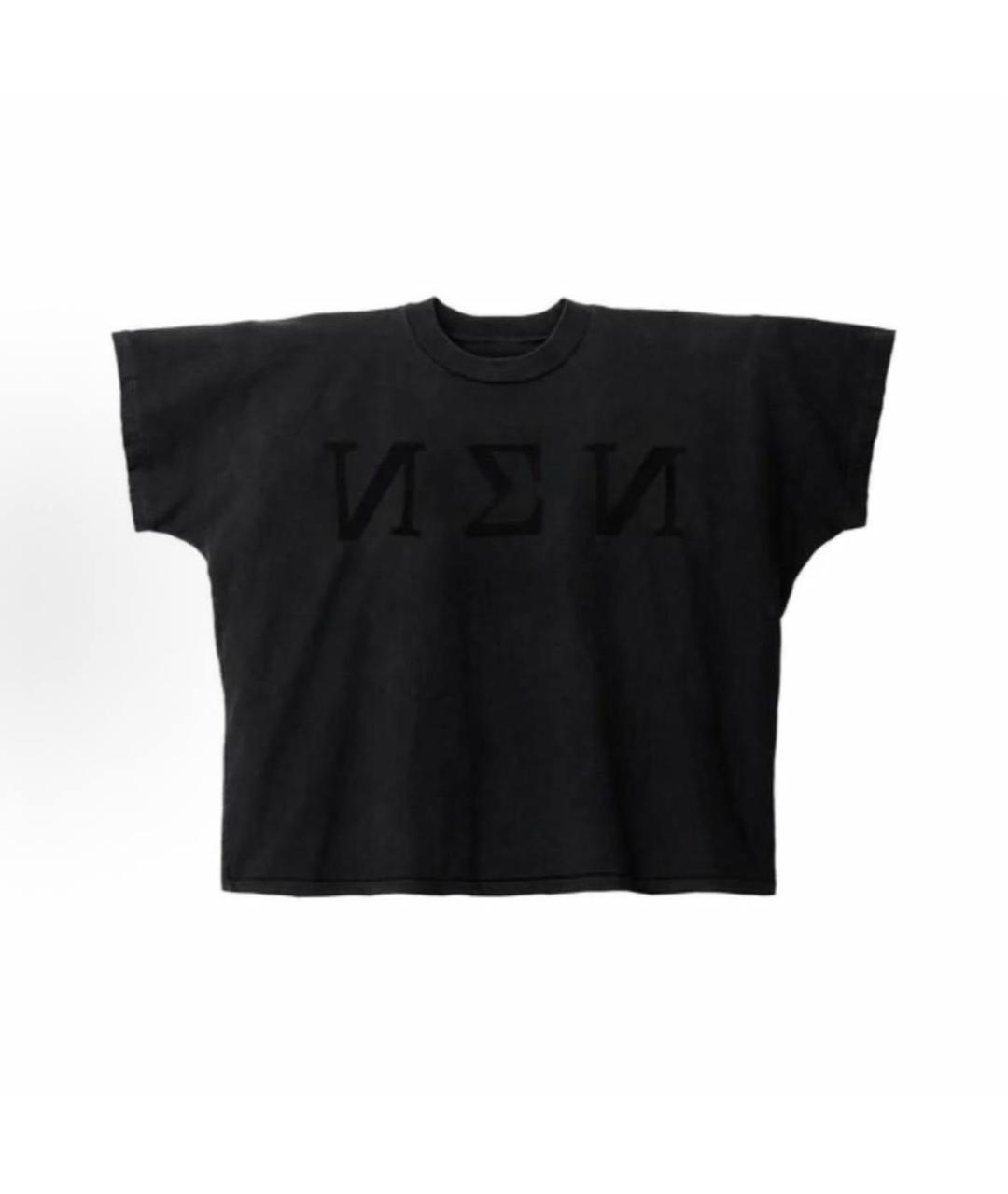 YEEZY Черная хлопковая футболка, фото 3