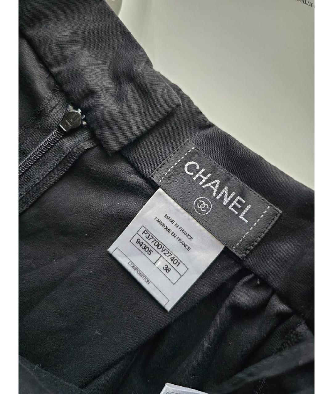 CHANEL Черная хлопковая юбка миди, фото 7