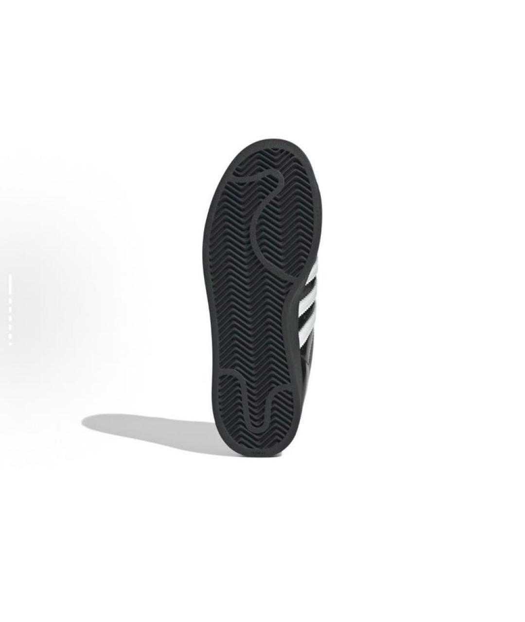 ADIDAS Черные кожаные низкие кроссовки / кеды, фото 7