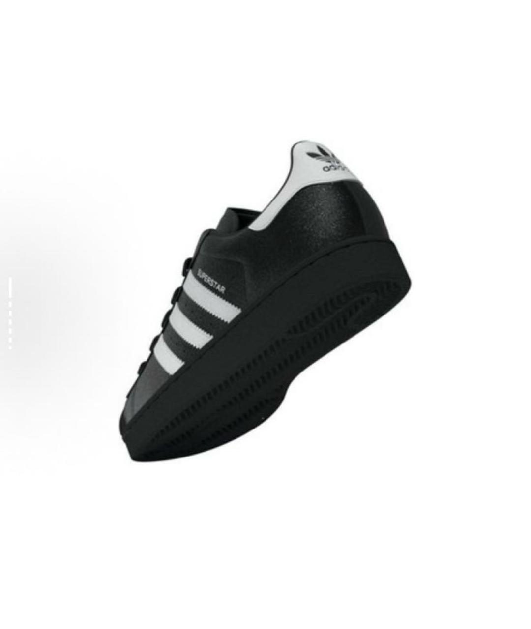 ADIDAS Черные кожаные низкие кроссовки / кеды, фото 6