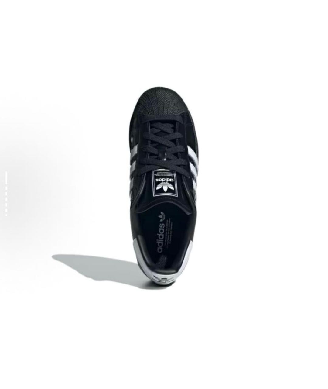 ADIDAS Черные кожаные низкие кроссовки / кеды, фото 5