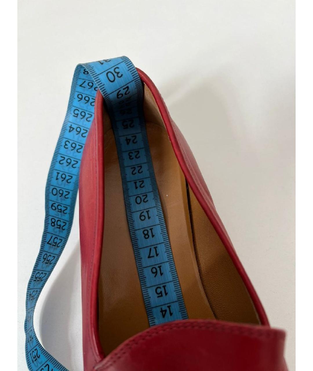 GUCCI Бордовые кожаные лоферы, фото 6