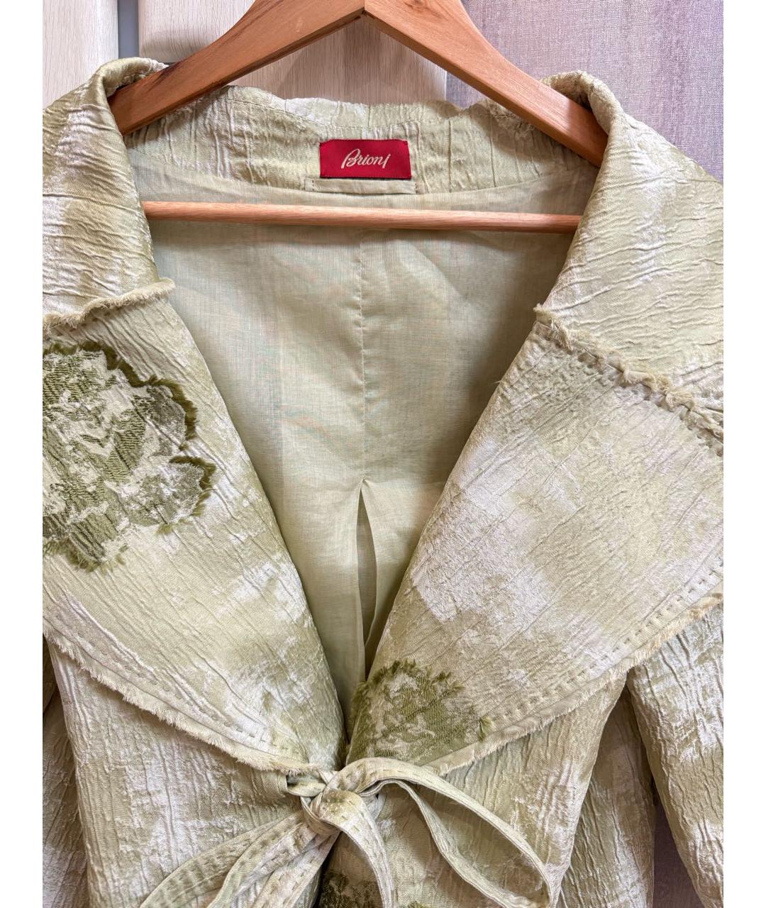 BRIONI Зеленая хлопковая блузы, фото 3
